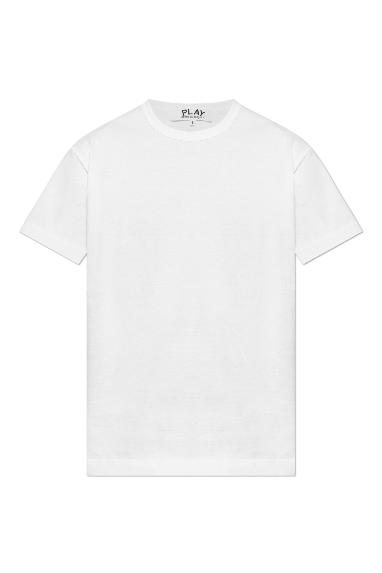 White T-shirt with logo-shaped patch Comme des Garçons Play